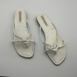 MANOLO BLAHNIK LEATHER SANDALS